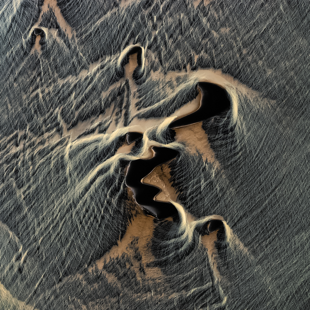 Iceland, aerial, river, deltas