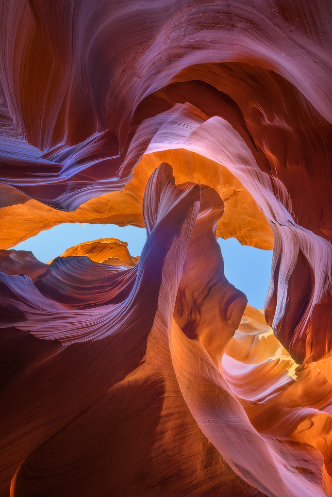 Sandstone, slot canyons, glow, reflected light, canyons, deserts, red