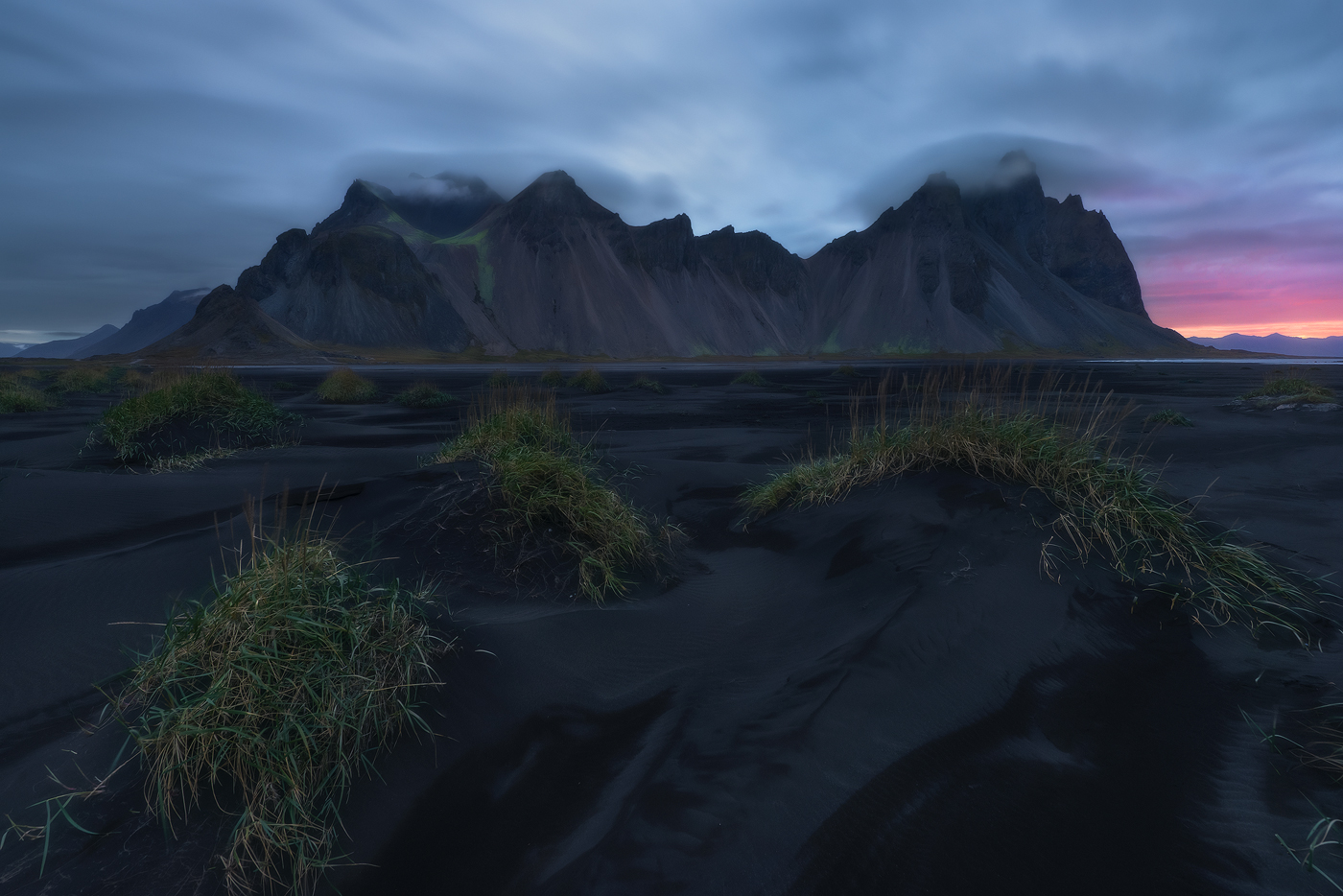 Iceland, landscape, mountain, moody, sunrise